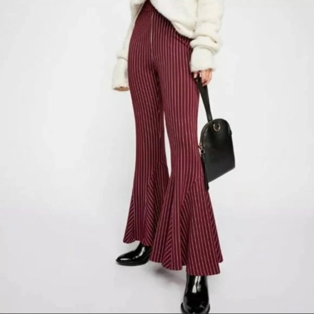 FREE PEOPLE Women'sMari Ponte Pinstripe Pants